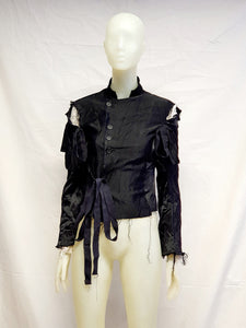 Distressed silk jacket