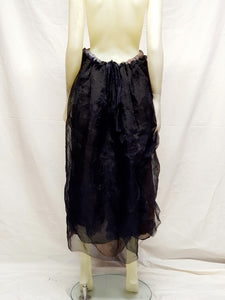 Organza drawstring skirt Black