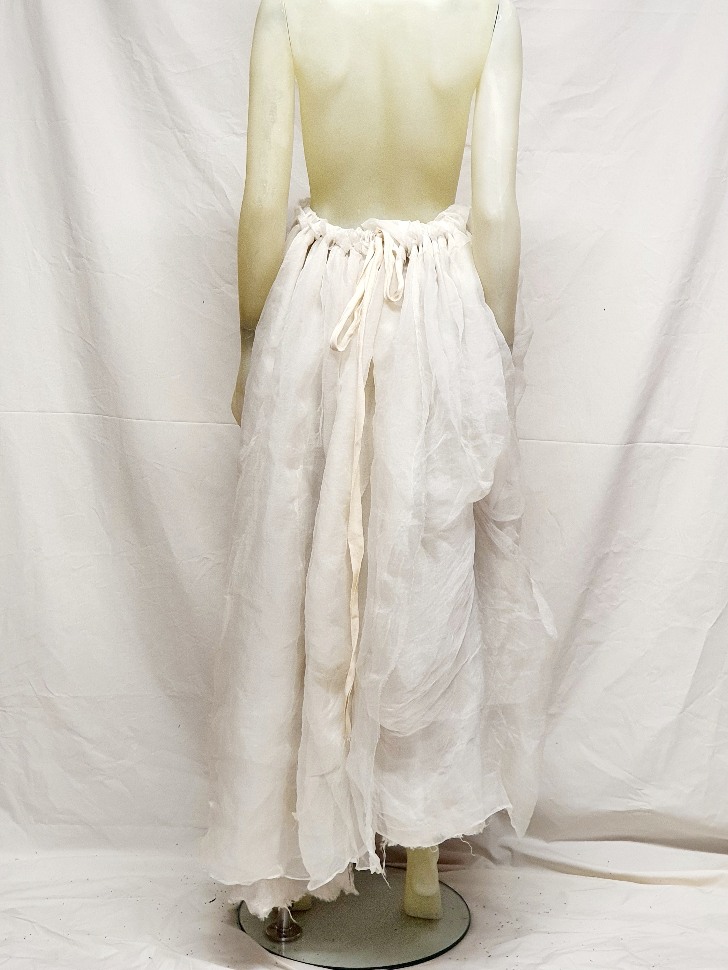 Organza drawstring skirt