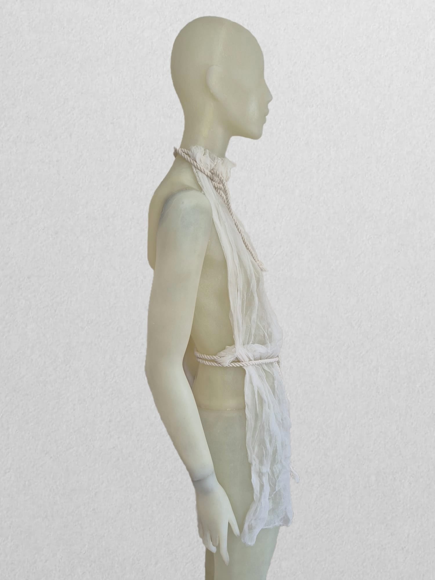 Organza rope tie apron