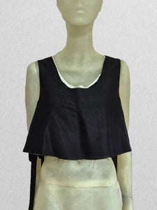 Cropped silk tabard