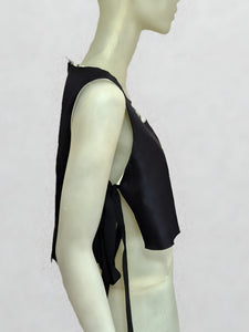 Cropped silk tabard