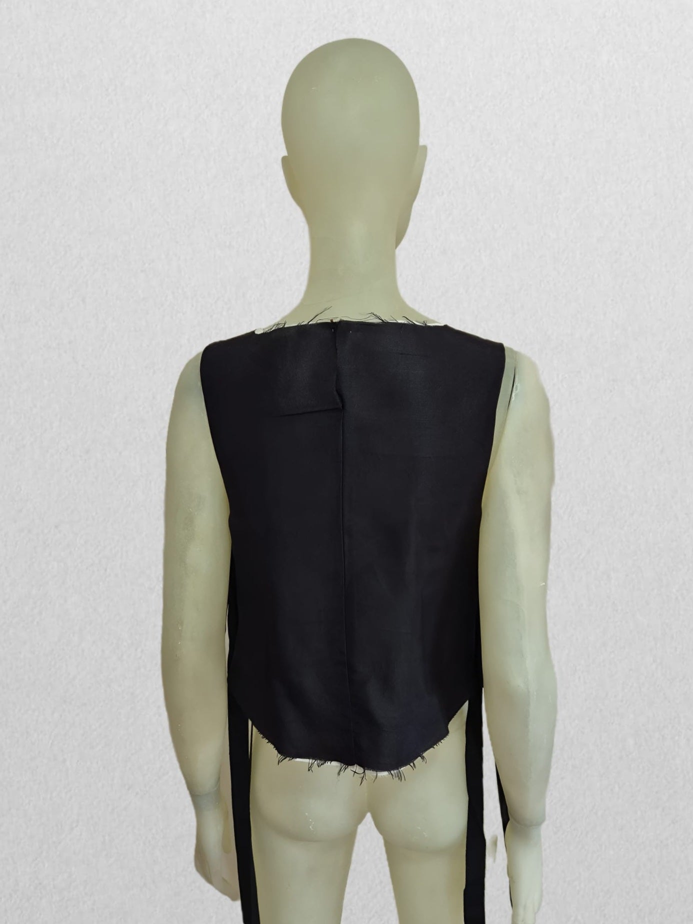 Cropped silk tabard